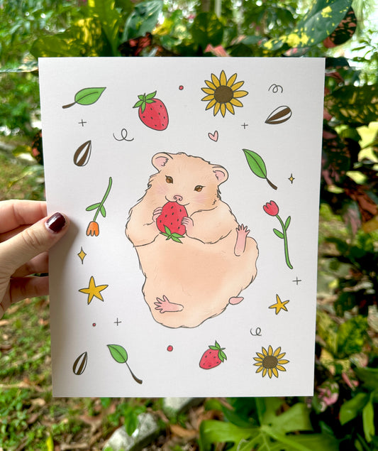 Hamster 8x10 Art print