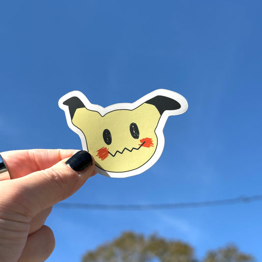 Kawaii Mimikyu Vinyl Sticker | Cute Poke Inspired Sticker