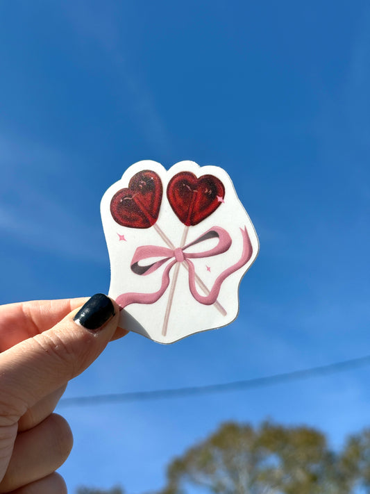 Heart Lollipop Sticker- Cute vinyl sticker